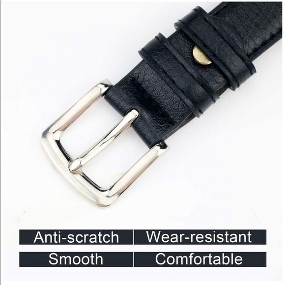NWT White & Tan Leather Belt Bundle of 2 main image 3